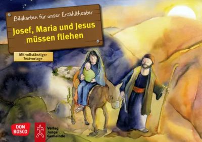 Josef, Maria und Jesus müssen fliehen
